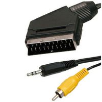 Icidu Composite Audio / Video Cable, 5M Scart (21-Pin) Black - W128251672