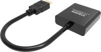 Vision Video Cable Adapter 0.23 M Hdmi Type A (Standard) Vga (D-Sub) Black - W128256241