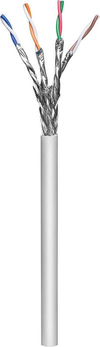 Intellinet Network Bulk Cat6A Cable, 23 Awg, Solid Wire, Grey, 100M, S/Ftp, Lszh, Cpr-Dca Rated, Box - W128287989