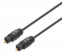 Manhattan Toslink Digital Optical Audiocable, 2M, Male/Male, Toslink S/Pdif, Gold Plated Contacts, Lifetime Warranty, Polybag - W128290660
