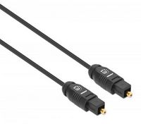 Manhattan Toslink Digital Optical Audiocable, 2M, Male/Male, Toslink S/Pdif, Gold Plated Contacts, Lifetime Warranty, Polybag - W128290660