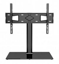 Manhattan Tv & Monitor Mount, Desk, 1 Screen, Screen Sizes: 32-65", Black, Stand Assembly, Vesa 100X100 To 600 X 400Mm, Max 45Kg, Tempered Glass Base, Lifetime Warranty - W128291089