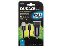 Duracell Single 2.4A +1M Micro Usb Cable - W128297290