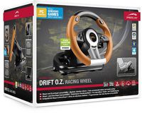Speed-Link Drift O.Z. Black, Grey, Orange Usb Steering Wheel + Pedals Analogue / Digital Pc - W128298529