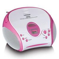 Lenco Scd-24Pk Kids Portable Pink, White - W128299781