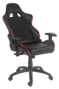 LC-POWER Video Game Chair Pc Gaming Chair Black, Red - W128302431