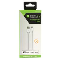 Techly LIGHTNING TO USB 8P WHITE CABLE 1M - W128319081