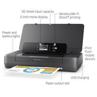 HP Officejet 200 Mobile Printer, Print, Front-Facing Usb Printing - W128274751
