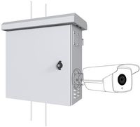 Lanview by Logon Mini Classic Pole Mounted CCTV Cabinet For 4 cameras - W128318543
