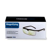 Carson Pro Series Magnifying Hobby Glasses Magnifier 1.8X Black - W128329432