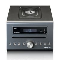 Lenco I Home Audio System Home Audio Micro System 40 W Silver, Wood - W128329740