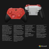 Microsoft Xbox Elite Series 2 - Core Black, Red Bluetooth/Usb Gamepad Analogue / Digital Xbox Series S, Xbox Series X, Pc, Xbox One, Xbox One S, Xbox One X - W128329805