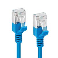 MicroConnect CAT6A U-FTP Slim, LSZH, 1m Network Cable, Blue - W128178658