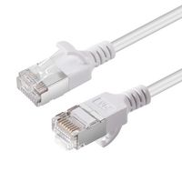 MicroConnect CAT6A U-FTP Slim, LSZH, 0.25m Network Cable, White - W128178647