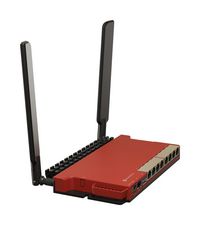MikroTik L009UiGS-2HaxD with dual core 800MHz CPU, 512MB RAM, 8 x Gbit LAN, 1 x 2.5 Gbit SFP port, 2.4 GHz 802.11b/g/n/ax dual-chain wireless, 4dBi 2.4GHz external antennas, USB, desktop case, PSU, RouterOS L5 - W128339232