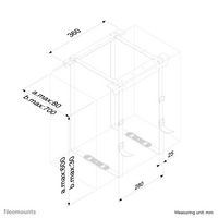 Neomounts Newstar Under Desk PC Mount (Suitable PC Dimensions - Height: 3-60 cm / Width: 8-70 cm) - Black - W124947884