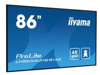 iiyama 86" 3840x2160, UHD IPS panel,Android 11 OS,  (DVI-I (VGA), HDMI 3x), DP-out, USB 2.0 x2, WiFi, LAN, Media Play USB Port, Control LAN / RS232C, 24/7 Operation, VESA Mounting 600 X 400 - W128249670