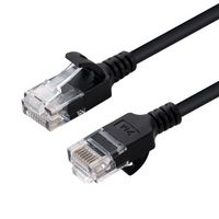 MicroConnect CAT6a U/UTP SLIM Network Cable 0.25m, Black - W125628039