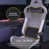 Corsair Video Game Chair Pc Gaming Chair Mesh Seat Grey - W128346952