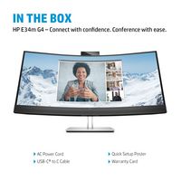HP E-Series E34M G4 86.4 Cm (34") 3340 X 2160 Pixels Wide Quad Hd Black - W128346464