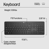 HP 230 Wireless Keyboard Black - W126435823
