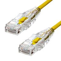 ProXtend Ultra Slim CAT6A U/UTP CU LSZH Ethernet Cable Yellow 3m - W128367413