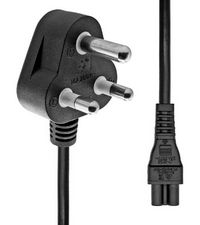 ProXtend Angled Type D (India) to C5 Power Cord Black 2m. Cable length: 2 m, Connector 1: Power plug type D, Connector 2: C5 coupler, Cable type: H05VV-F. Input voltage: 250 V, Input current: 16 A - W128366411
