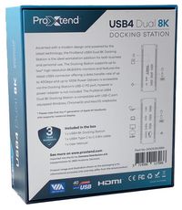 ProXtend USB4 Dual 8K Docking Station, Dark Silver - W128368061