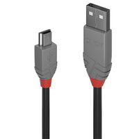 Lindy 2M Usb 2.0 Type A To Mini-B Cable, Anthra Line - W128370724