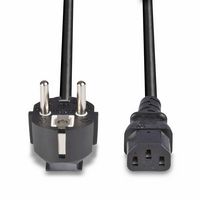 Lindy 3M Schuko 2 Pin Plug To Iec C13 Power Cable, Black - W128371147
