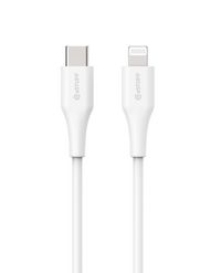 eSTUFF INFINITE Super Soft USB-C to Lightning Cable to Cable MFI 1m White - 100% Recycled Plastic - W127221735