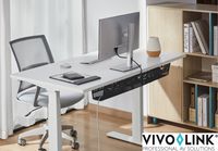 Vivolink Under-Desk Mesh Cable Management keep power strips and cables organized and hidden - W128407429
