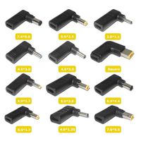CoreParts USB-C to Multiple Classic Plug Connectors, 12pcs, Angeled Black, - W128197063