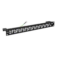 Lanview by Logon 1U 10" PATCH PANEL FOR KEYSTONE - 8-PORT UNEQUIPPED BLACK - W128317088