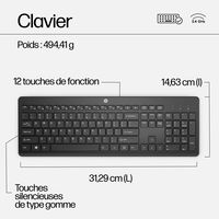 HP Wireless Keyboard Mouse FR - W126262579