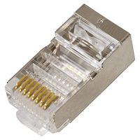 LOGON PROFESSIONAL RJ45 CAT6 SHIELDED EASY CONNECTOR+GREEN BOOT - 50PCS - W128318615