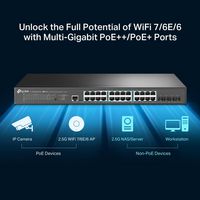 TP-Link JetStream 24-Port 2.5GBASE-T and 4-Port 10GE SFP+ L2+ Managed Switch with 16-Port PoE+ & 8-Port PoE++ - W128426694