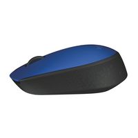 Logitech M171 Wireless Mouse, RF Wireless, Alkaline, Blue - W125282024