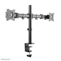 Neomounts Newstar Full Motion Dual Desk Mount (clamp & grommet) for two 10-27" Monitor Screens, Height Adjustable - Black - W125066486