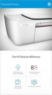 HP HP DeskJet 3750 All-in-One Printer, Thermal Inkjet, 1200 x 1200dpi, 19ppm, A4, 300MHz, 64MB, WiFi, USB, LCD - W126475215