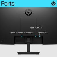 HP P24v G5 computer monitor 60.5 cm (23.8") 1920 x 1080 pixels Full HD Black - W128439441
