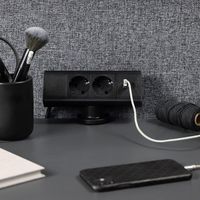 Kondator Smartline Desk Alu/Black      2 Power, 1 USB - W127378394