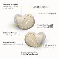 Jabra Elite 5 Headset True Wireless Stereo (Tws) In-Ear Calls/Music Bluetooth Beige, Gold - W128277390