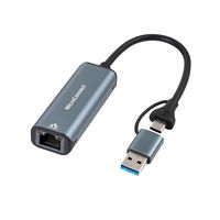 MicroConnect USB-C / A to RJ45 network Gigabit Adapter - W128283744