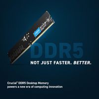 Crucial 8Gb (1X8Gb) Ddr5-5200 Cl42 Ram Arbeitsspeicher Memory Module 5200 Mhz Ecc - W128443589