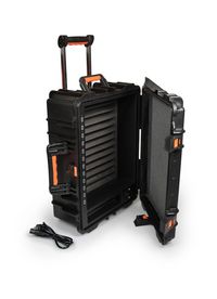 Port Designs Portable Device Management Cart/Cabinet Portable Device Management Cabinet Black, Orange - W128442610