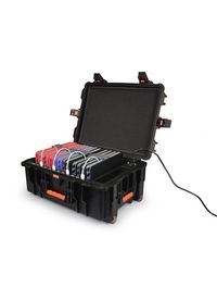 Port Designs Portable Device Management Cart/Cabinet Portable Device Management Cabinet Black, Orange - W128442610