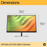 HP E24U G5 Computer Monitor 60.5 Cm (23.8") 1920 X 1080 Pixels Full Hd Lcd Black, Silver - W128443330