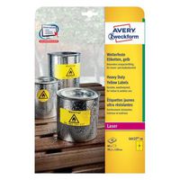 Avery Self-Adhesive Label Rounded Rectangle Permanent Yellow 80 Pc(S) - W128443759