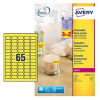 Avery White Mini Label - Laser - L7651 Yellow - W128443804